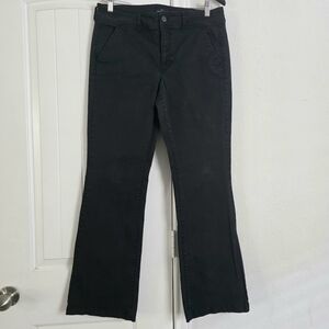 American Eagle Stretch Black Khaki Bootcut Pants Size 12 Regular